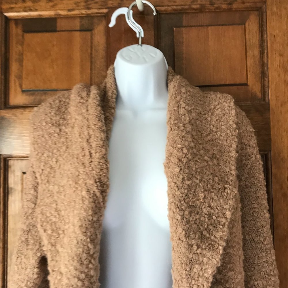G.I.L.I. Brown Textured Open-Front Sweater - Picture 2 of 12